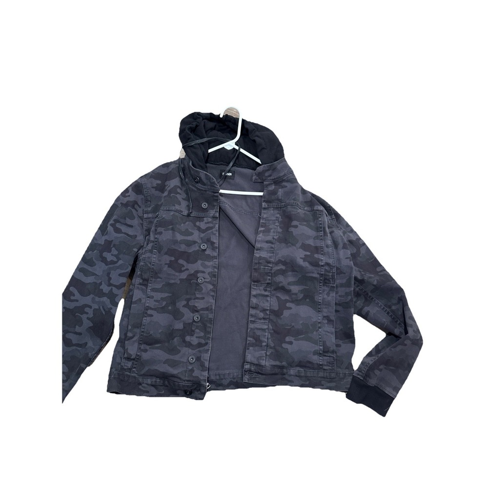 Black And Grey Camouflage Men's Hudson Jacket Xl - Picture 1 of 6